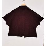 Tally Ho 100% Wool Cape Sweater Women Sz S Lagenlook Boho Style‎ Brown Photo 1