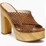 Veronica Beard Gaynor Scalloped Suede Platform Sandals Heels in Hazelwood BNIB Photo 0