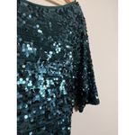 BCBGMAXAZRIA  All Over Sequin Gown Jade‎ Green Showgirl Maxi Dress Formal Stretch Photo 3