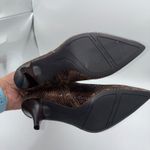 Nine West NWPickwick Womens 6M Brown Snake Print Knee High Stiletto Boots Career Photo 9