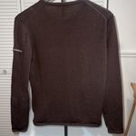 Fairway & Greene Dark Long Sleeve Wool Cardigan Size Medium Brown Photo 2