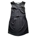 Birds of North America Black Linen Blend Honeycreeper Dress Size S Photo 2