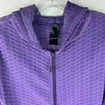 New Mix Women's Purple Textured Full-Zip Hoodie Size S Active Top Photo 7