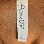 Active USA double strap long sleeve off shoulder rust color top size large Photo 2