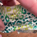 Victoria's Secret Victoria’s Secret green & yellow cheetah bejeweled 36B Demi bra Photo 2