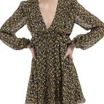 The Kooples  Camo Flowers Ruffled Mini Dress nwot Photo 0