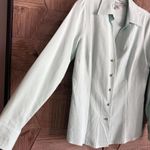 WinterSilks Women's Light Blue Silk Cotton Long Sleeve Top Size S Photo 1