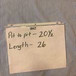 Van Heusen  top Size Medium Blue White Stripe Bell Sleeves V cut neck Bohemian Photo 3