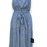 Lulus Sunny Bliss Light Blue Floral Print Tiered Maxi Dress Women's Medium NWT Photo 4