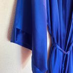 Victoria's Secret  Royal Blue Satin Robe size Women’s  M/L Photo 2