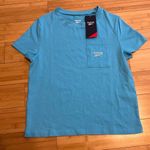 Reebok  Women's Bold Cyan Training Identity Classic logo Pocket T-Shirt|Size:S Photo 11