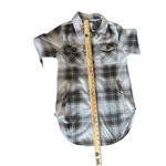 Fornia Women's Plaid Shacket Jacket XS Gray Beige Button Front – NEW Photo 4