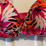 No Boundaries  36B Push Up Bra Pink Orange Tropical Floral Lace NWT Photo 1