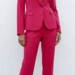 ZARA  Hot Pink Blazer Size 6 Jacket Single Button Photo 0