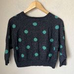autumn cashmere Green And Black Dotted Shimmer Sweater Photo 5