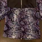 Ksubi Ponty Mython Snake-Print Velvet Crop Top Photo 3