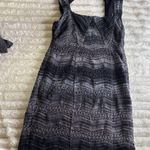 Free People Black and Gray Patterned Mini Dress Photo 0