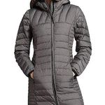 Eddie Bauer Women's Charcoal Grey Quilted Down Hooded Parka 650 Size XXL Photo 0
