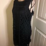 Suzanne Betro Susanne Betro Black Crochet Lace Sleeveless Dress with Zippered Back Size Medium Photo 3