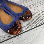 Clarks  Valley Stone Flats Blue Suede Tortoise Toe Detail 7 Photo 4