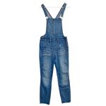 Madewell Indigo Skinny Overalls Denim Classic Workwear Ankle Raw Hem Photo 6