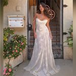 House Of CB HOUSE‎ OF CB 'Seren' Vintage Cream Floral Lace Back Maxi Dress NWOT size XL A-C Photo 2