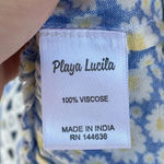 Playa Lucila smocked ditsy floral dress XS Blue Photo 8