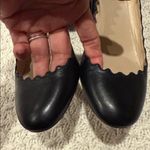 Chloé Chloe Scalloped Lauren Womens 35 Made in Italy Black Leather Heels Photo 4