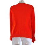 J.Crew Orange Tangerine Wool Blend Crew Neck Flared Cuff Sleeve Sweater Size S Photo 5