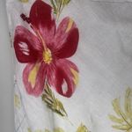 John Paul Richard Tropical Pure Linen Skirt Sz 14 Leaves Hibiscus Beach Umbrella Photo 9