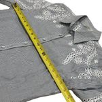 Rag and Bone Stripe Sahara Blue Embroidered Button Down Shirt Preppy Dainty S Photo 9