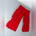 Handmade Crochet Hand Warmers Ribbed Stretch ThumbHole Cozy Winter Glove Cottage Photo 4