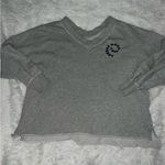 Aerie  1-800- Hood Energy Crewneck V Neck Sweatshirt size Large Graphic Photo 2