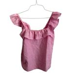 Lilly Pulitzer Zoya Ruffle Caliente Pucker Jacquard Top 2 Women’s Pink Photo 1