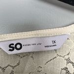 SO NWT  Lace Overlay Top in Sand Sz 1X Photo 10