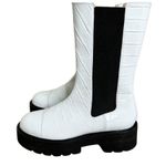 Stuart Weitzman NEW  Presley Ultralift Lug Sole Croc Boot Light Blue US 8 EU 38.5 Photo 5