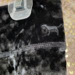 PINK - Victoria's Secret PINK Victoria’s Secret black crushed velvet ultimate leggings, size M Photo 5