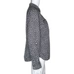 Talbots ‎ Shirt Womens 10 Black White Heart Print Button Up Office Novelty Preppy Photo 1