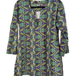 NWT Indian Cotton Kurti Kurta Tunic Women’s Size Small Purple Green Top Photo 0