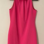 Sail To Sable STS  Hot Pink Cowl High Neck Sleeveless Dress Button back EUC XS Photo 0