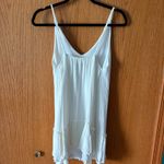 Layered ruffle hem white cami dress Photo 1