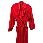 Victoria's Secret Victoria Secret Red Vintage Long Bath Robe Silk Satin Poly Cotton Sz XS/S Photo 2