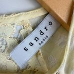Paris Light Yellow Gingham Lace Top Sandro Size 2 US Medium Photo 4
