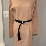 Fiorucci  medium wool sweater dress with belt in beige / pink . Photo 0