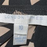 London Times  cute black and beige design midi dress! Photo 5