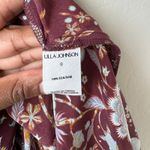 Ulla Johnson  Dress‎ Silk Floral Puff Sleeve Red Ruched Heleen Midi Dress Size 0 Photo 9