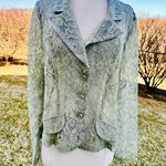 Frederick's of Hollywood Green Lace Blazer with Textured Pattern Photo 0