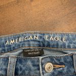 American Eagle  Mom Jeans 0 Blue Distressed Ripped Knees Straight Comfort Stretch Photo 1
