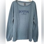 Blue Boston Massachusetts Crewneck Sweatshirt Size L Photo 0