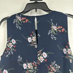 Gibson  Navy Blue Floral Shift Dress Sleeveless Stretch Lined Crew Neck Size S Photo 4
